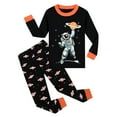 thumbnail image 1 of WOYY Toddler Boys Pajamas Cartoon Astronaut Print Long Sleeve Top Pants Sleepwear Pj's Set, 1 of 8