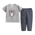 thumbnail image 1 of WOYY Toddler Boys Pajamas Cartoon Cute Short Sleeve T Shirt Pants Sleepwear, Sizes 4-5T, 1 of 3