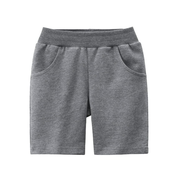 WOYY Toddler Boys Solid Knit Shorts Unisex Versatile Casual Active Shorts, Sizes 1-9