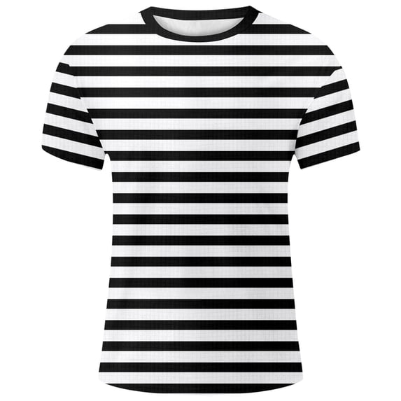 WOYY Toddler Boys Striped T-Shirt Short Sleeve Crew Neck T Shirt Casual Tee, Sizes 3-4