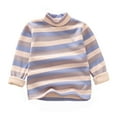 thumbnail image 1 of WOYY Toddler Boys Striped T-Shirt Thicken Pullover Undershirt Long Sleeved Tshirt, 1 of 3