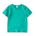 thumbnail image 1 of WOYY Toddler Boys Summer T Shirt Short Sleeve Casual T-Shirt Cotton Solid Soft Tshirt, 1 of 8