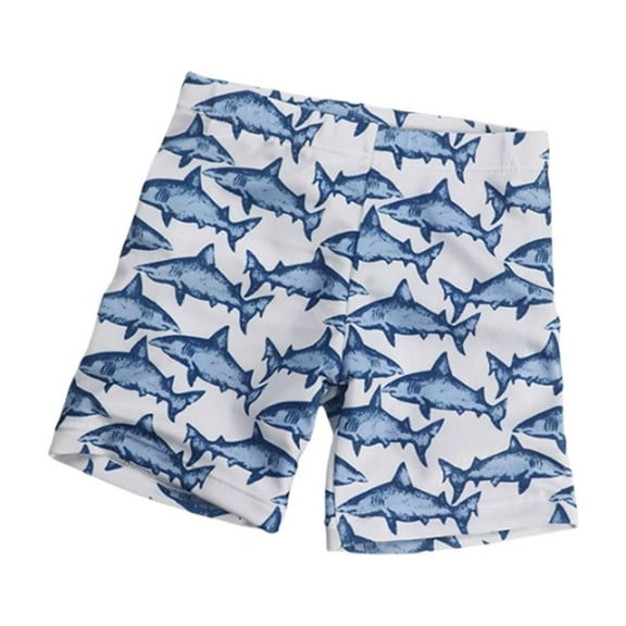 WOYY Toddler Boys Swimming Trunks Shark Prints Board Shorts Bathing Suit with UPF50+