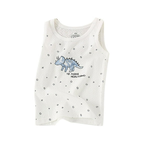 WOYY Toddler Boys Tank Tops Breathable Summer Sleeveless Shirt Cartoon Undershirt