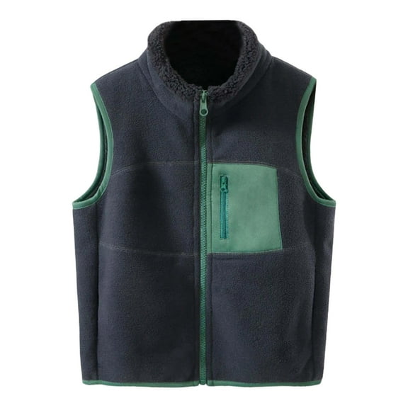 WOYY Toddler Boys Warm Vest Soft Thermal Outerwear Sleeveless Jacket, Sizes 4-5T