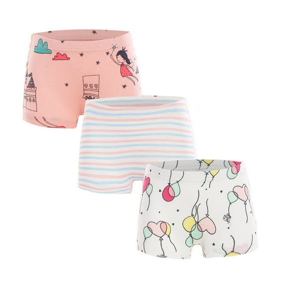 WOYY Toddler Girl 3-Pack Pull-On French Terry Shorts Kids Casual Active Shorts, Sizes 3-5Y