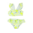 thumbnail image 1 of WOYY Toddler Girl Bikini Swimsuit Lemon Print Ruffle Bathing Suit UPF 50+ Swimwear,2-Piece, 1 of 5