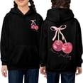 thumbnail image 1 of WOYY Toddler Girl's Hoodie Cherry Print Hooded Sweatshirt Casual Loose Graphic Pullover, 1 of 5