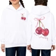 thumbnail image 1 of WOYY Toddler Girl's Hoodie Cherry Print Hooded Sweatshirt Casual Loose Graphic Pullover, 1 of 5