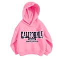 thumbnail image 1 of WOYY Toddler Girl's Sports Hoodie California Print Pullover Hooded Sweatshirt Coat, 1 of 3