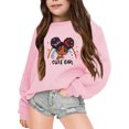 thumbnail image 1 of WOYY Toddler Girl's Sweatshirt Cartoon Print Crew Neck Pullover Casual Loose Sweatshirts, 1 of 5