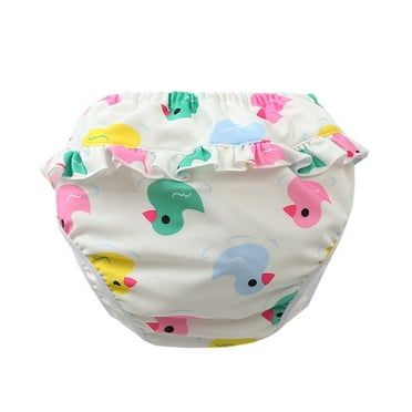 WOYY Toddler Girl's Swim Trunks Waterproof Leak Proof Diapers Baby Swimming Board Shorts