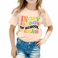 thumbnail image 1 of WOYY Toddler Girls 100 Days of School T Shirt Letter Print Short Sleeve T-Shirt Casual Soft Tshirt, 1 of 4