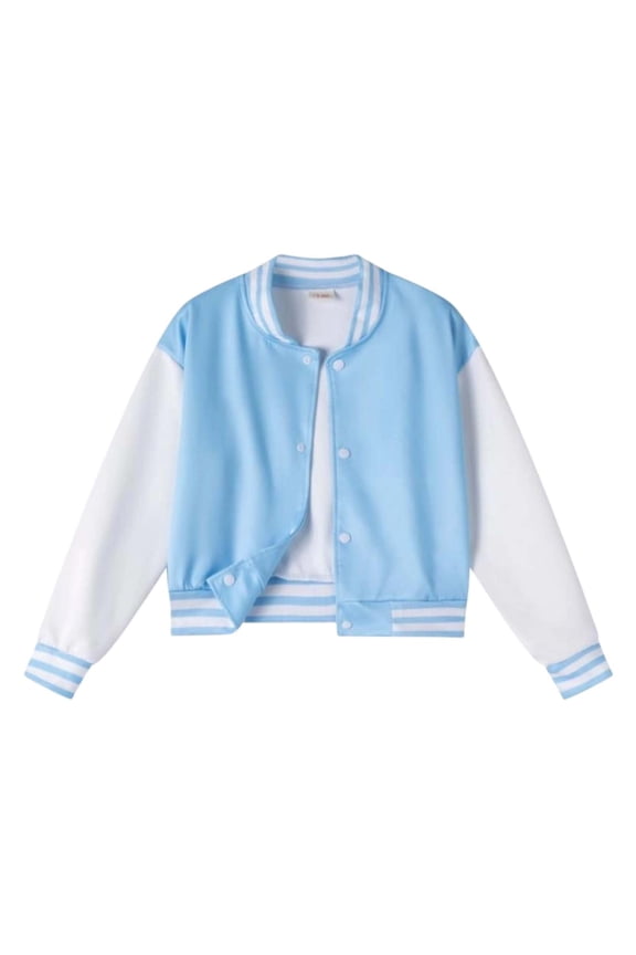 Toddler Girls Baseball Jacket Casual Athletic Varsity Bomber Jacket, Sizes 3-4T