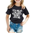 thumbnail image 1 of WOYY Toddler Girls Birthday Shirt Letter Print Short Sleeve T-Shirt Casual Summer Tshirt, 1 of 3