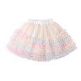 thumbnail image 1 of WOYY Toddler Girls Carnival Party Tiered Tutu Skirt Gradient Princess Tulle Skirt, Sizes 4-5, 1 of 8