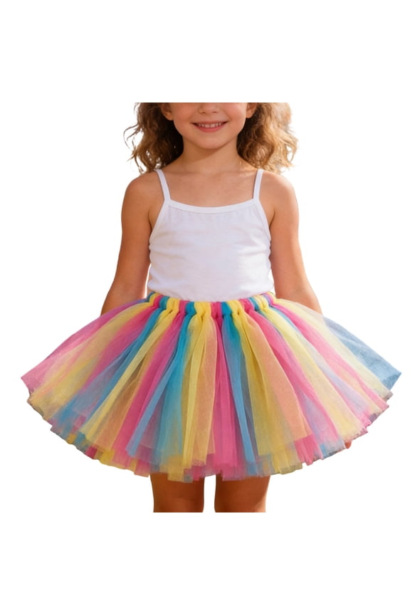 Toddler Girls Carnival Party Tutu Skirt Kids Tulle Dance Ballet Skirt