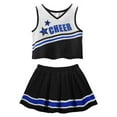 thumbnail image 1 of WOYY Toddler Girls Cheerleading Outfits 2 Piece Sleeveless Tank Top Skirt Set, Sizes 2-3T, 1 of 2