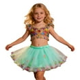 thumbnail image 1 of WOYY Toddler Girls Colorful Pom Poms Tutu Skirt Carnival Party Dance Tulle Skirt, Sizes 1-2, 1 of 3