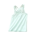 thumbnail image 1 of WOYY Toddler Girls Crisscross Back Tank Top Sports Dance Soild Sleeveless Top Undershirt, 1 of 3
