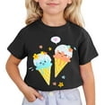 thumbnail image 1 of WOYY Toddler Girls Cute Summer T-Shirt Ice-Cream Print Short Sleeve T Shirt, Sizes 3-13, 1 of 3