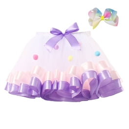 Celiean Toddler Kids Solid Tulle Tutu Tiered Skirt Party Skirt