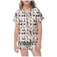 thumbnail image 1 of WOYY Toddler Girls Easter Pajamas Short Sleeved Button Sleepwear PJs Loungewear Outfits, 1 of 4