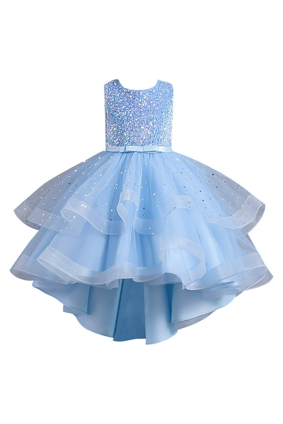 Toddler Girls Elegant Lace Wedding Party Dress Pageant Gown Princess Dress, Sizes 3-13