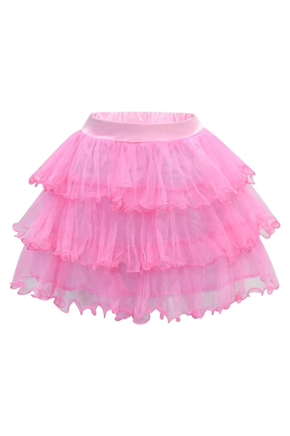 Toddler Girls Flared Party Tutu Skirt Tulle Ballet Dance Performance Skirt, Sizes 4-5