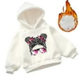 thumbnail image 1 of WOYY Toddler Girls Graphic Hoodie Figure Print Loose Hooded Sweatshirt, Sizes 4-5T, 1 of 8