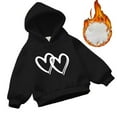 thumbnail image 1 of WOYY Toddler Girls' Hoodie Cozy Warm Hearts Print Hooded Sweatshirt, Sizes 4-5T, 1 of 8