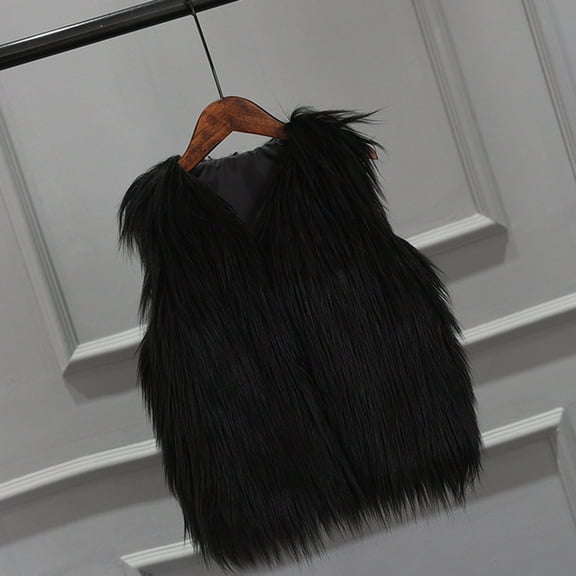 WOYY Toddler Girls Vest Solid Color Sleeveless Jacket Thicken Warm Outerwear Coat