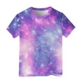 thumbnail image 1 of WOYY Toddler Girls Galaxy Shirt Glitter Starry Sky Summer T-Shirt Kid Short Sleeve T Shirt, 1 of 4
