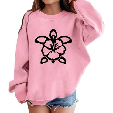 WOYY Toddler Girls Graphic Sweatshirt Crew Neck Loose Pullover Top Kids Casual Sweatshirts