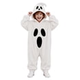 thumbnail image 1 of WOYY Toddler Girls Halloween Ghost Hooded Onesie Romper Jumpsuit with Zip Front, 1 of 8