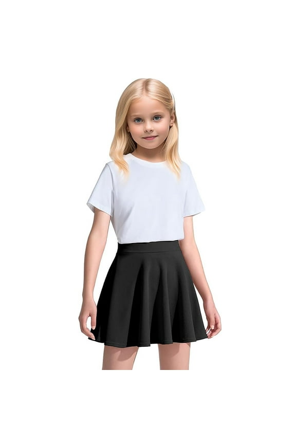 Toddler Girls High Waist Skater Skirt Athletic Tennis Skirts Golf Skorts, Sizes 1-16
