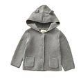 thumbnail image 1 of WOYY Toddler Girls Hooded Sweater Bear Ears Hooded Knitted Cardigan Coat, Sizes 4-5T, 1 of 3