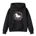thumbnail image 1 of WOYY Toddler Girls Hoodie Horse Print Hooded Sweatshirt Kids Casual Sport Pullover Top, 1 of 1
