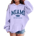 thumbnail image 1 of WOYY Toddler Girls Hoodie Miami Print Hooded Sweatshirt Casual Active Hoodies, Sizes 2-3T, 1 of 3