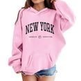 thumbnail image 1 of WOYY Toddler Girls Hoodie New York Print Loose Hooded Sweatshirt Sports Shirt, Sizes 3-4T, 1 of 3