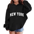 thumbnail image 1 of WOYY Toddler Girls Hoodie New York Printed Long Sleeve Hooded Sweatshirt, Sizes 4-5T, 1 of 3