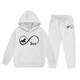 thumbnail image 1 of WOYY Toddler Girls Hoodie Set Horse Print Hooded Sweatshirt Joggers Outfits, Sizes 3-4T, 1 of 3