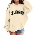 thumbnail image 1 of WOYY Toddler Girls Hoodies California Print Casual Sports Hooded Sweatshirt, Sizes 3-4T, 1 of 3