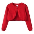 thumbnail image 1 of WOYY Toddler Girls Knit Cardigan Sweater Top Casual Solid Open Front Shirt, Sizes 4-5T, 1 of 3