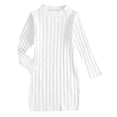 thumbnail image 1 of WOYY Toddler Girls Knit Long Sleeve Bodycon Dress Casual Mini Sweater Dress, Sizes 3-4, 1 of 3