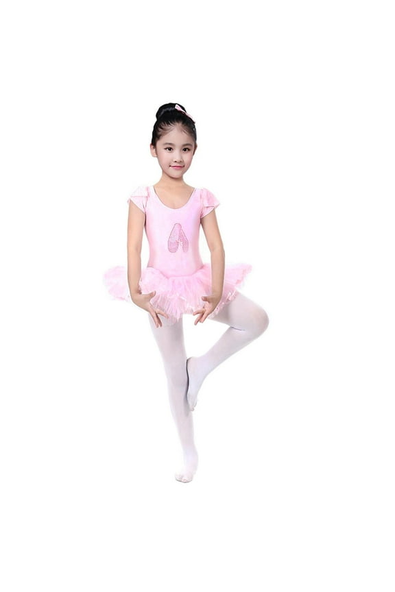 Toddler Girls Leotards Ballet Bodysuit Dancewear Tutu Skirt Onesie Baby Solid Playsuit