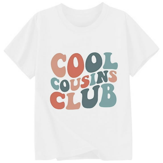 WOYY Toddler Girls Letter Print Short Sleeve T-Shirt Summer Casual T Shirt Tee, Sizes 1-13