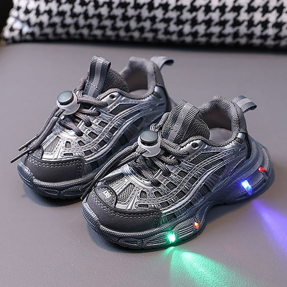 WOYY Toddler Girls Light Sneakers Non Soft Sole Sports Shoes Kids Breathable Shoes