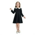 thumbnail image 1 of WOYY Toddler Girls Long Sleeve Shirt Dress School Style Casual Midi Dresses, 1 of 5