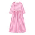 thumbnail image 1 of WOYY Toddler Girls Long Sleeve Striped Maxi Dress Casual High Waist Dress, Sizes 3-4, 1 of 4